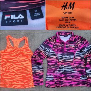 Womens athletic name brand tops bundle M
